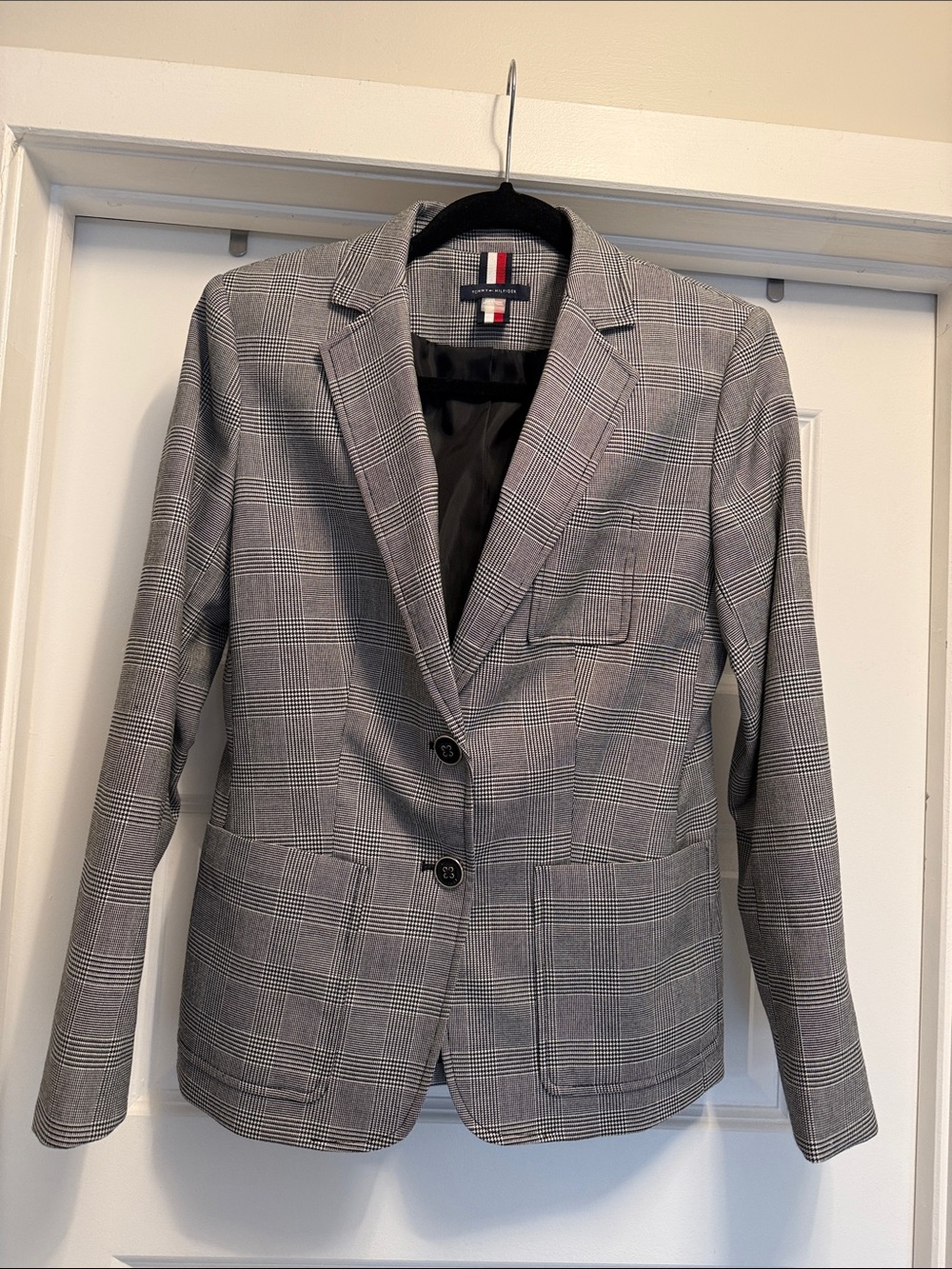 Tommy Hilfiger Gray Glen Plaid Blazer - Tailored Two-Button